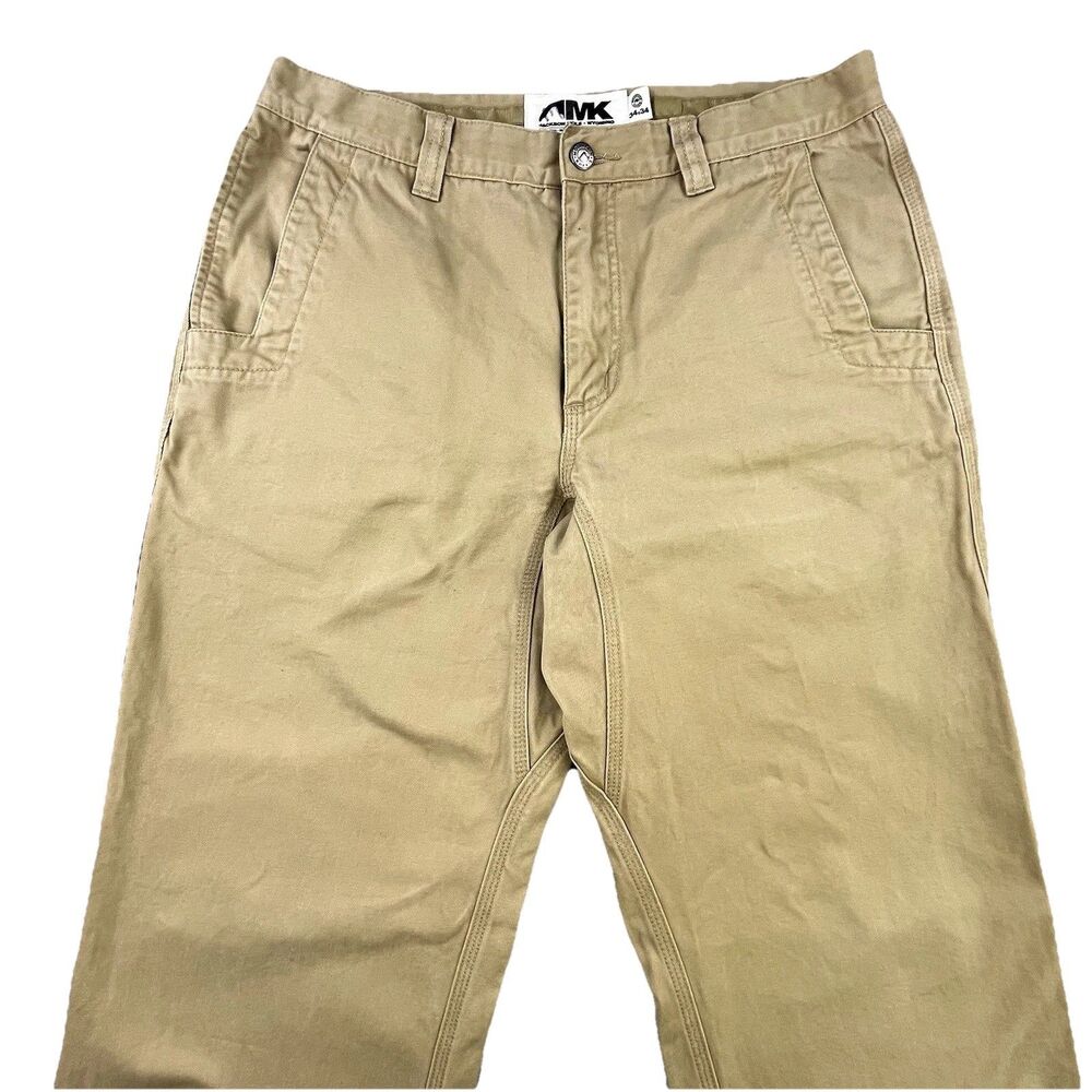 Mountain Khakis Pants Men's 34x34 Tan Chino Outdoor Workwear Hiking